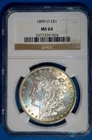 1899-O U.S. MORGAN SILVER DOLLAR - KM#110 - NGC SLABBED - MS64