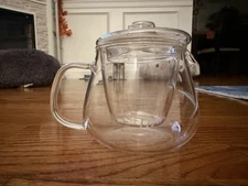 Clear Glass Teapot with Removable Infuser & Lid – 4 Cup Loose Leaf Tea Pot