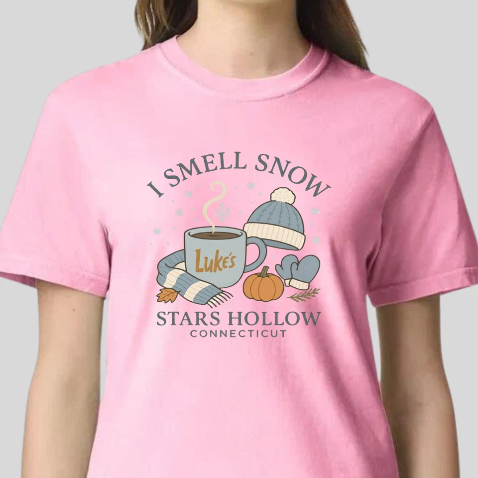 I Smell Snow Shirt, Gilmore Girls Christmas Sweatshirt, Cozy Winter Holiday Tee - Image 4 of 4