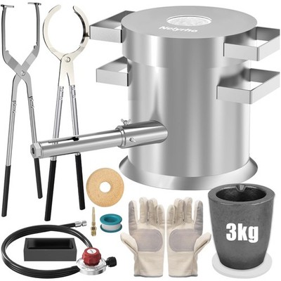 Portable 3KG Propane Furnace Kit: Ideal for DIY Metal Workers & Jewelry Makers