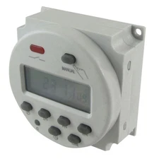 Panel Mount AC 110V Digital LCD Power Programmable Timer Switch Relay 8A