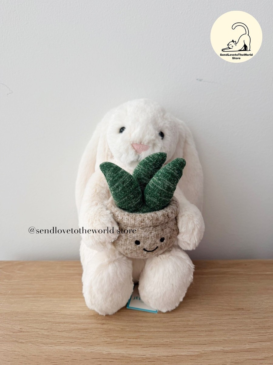 AUTHENTIC‼️Jellycat New 2026 Collection Cream Bunny With Plant