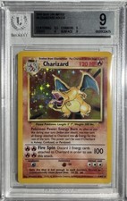 1999 Pokemon Base Set #4 Charizard Holo R BGS 9 MINT NEW LABEL