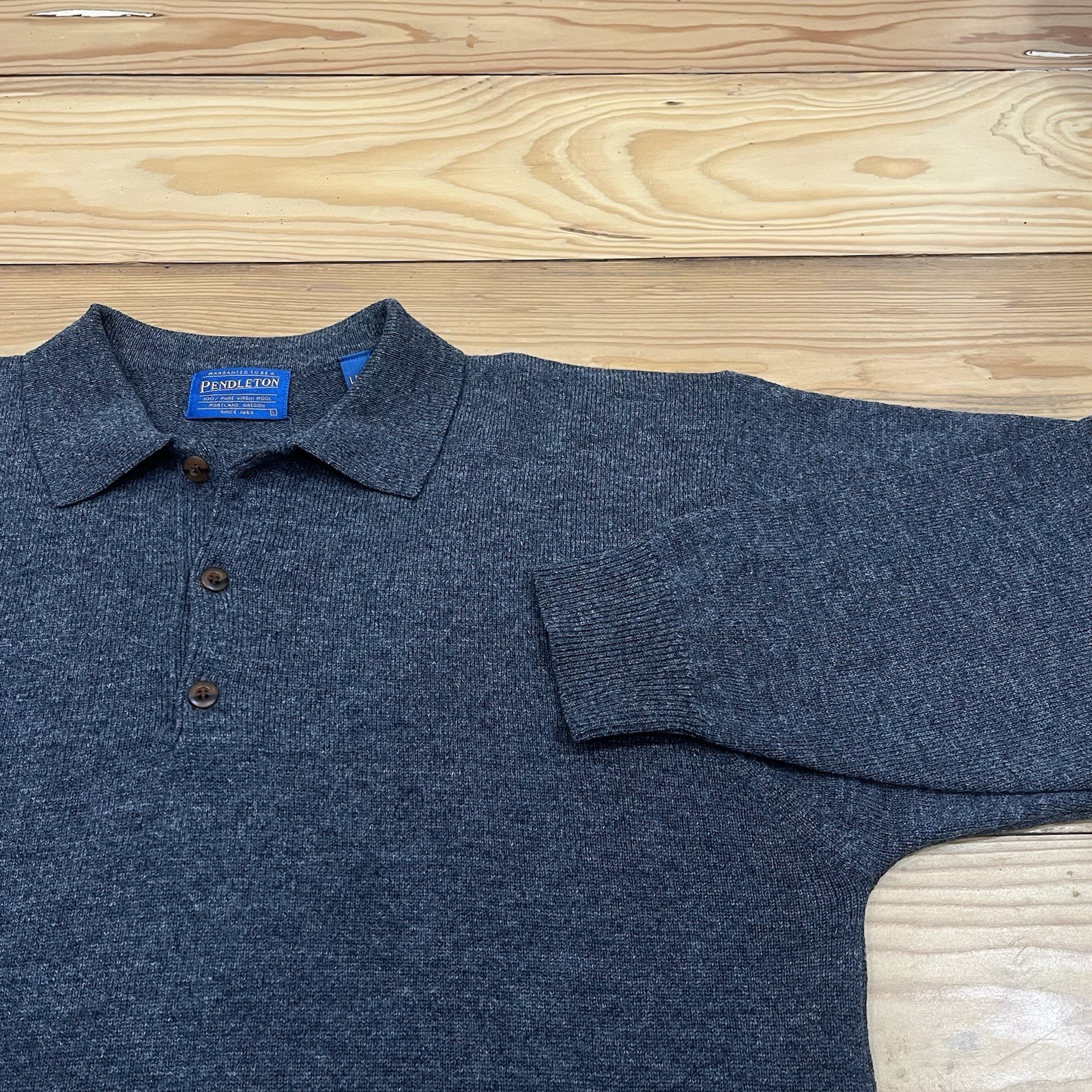 Pendleton Collared sweater Lambswool Size Large - image 2