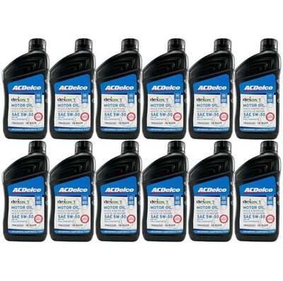 ACDelco 5W30 Full Synthetic Dexos1 GEN 3 Motor Oil Case of  12 Quarts OEM