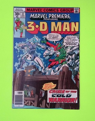 Marvel Premiere #37 1977 Marvel Comics 1st App Newsstand 8.0 (3-D Man) G80-265