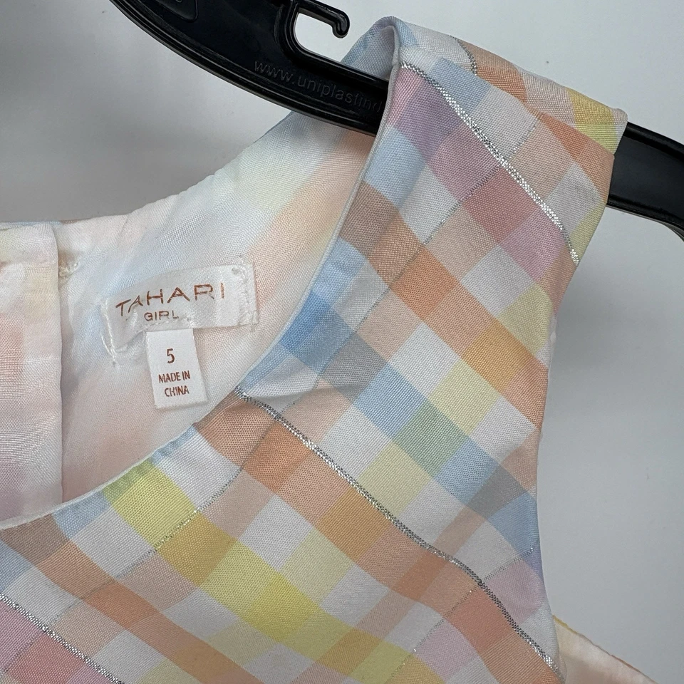 Tahari 复活节连衣裙女孩 6 无袖春季夏季粉彩 — 第 3/4 张图片