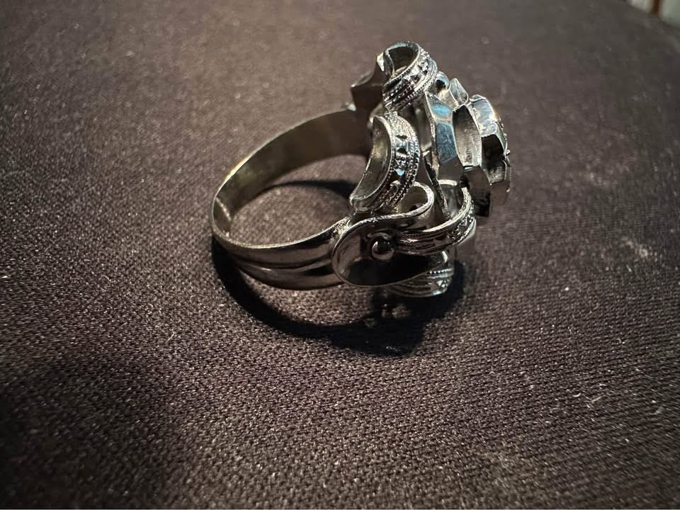 18k gold white ring - image 9