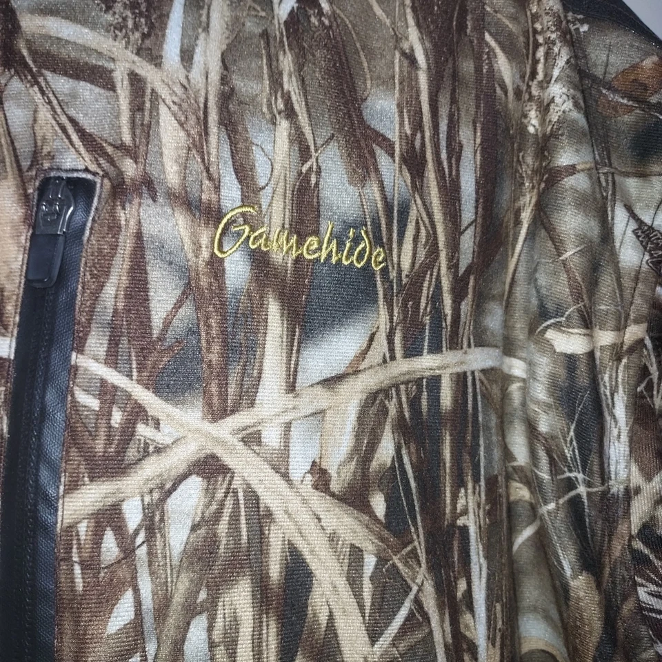 Gamehide Men's Jacket 2X Pullover 1/4 Zip Marsh Lord Fleece Waterproof Camo - Image 3 of 4