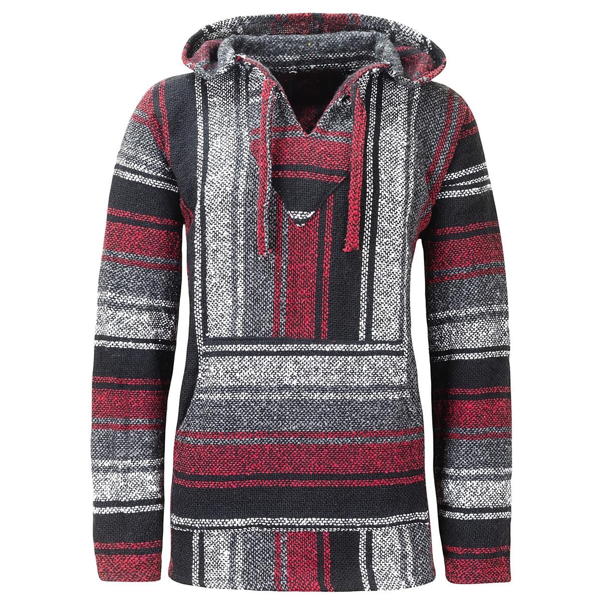 Толстовка Oland AT605XXL в полоску с капюшоном Baja 2x