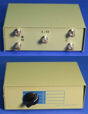 BNC Switch Box Rotary Manual ABCD 4-Way