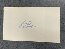 SID GRAVES autographed 3 x 5 index card MLB Guaranteed to Pass