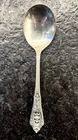 Sterling 'Rose Point' Wallace Soup Spoon 5-7/8"  -  32 grams - NO MONO Silver