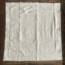 Ralph Lauren Pillow Euro Sham Cream Matelasse Fern Leaf Motif Portugal