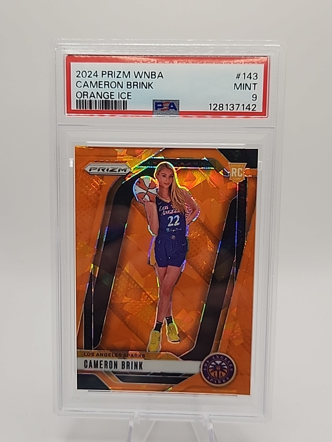 2024 Prizm WNBA - Cameron Brink #143 Orange Ice Prizm (RC) PSA 9