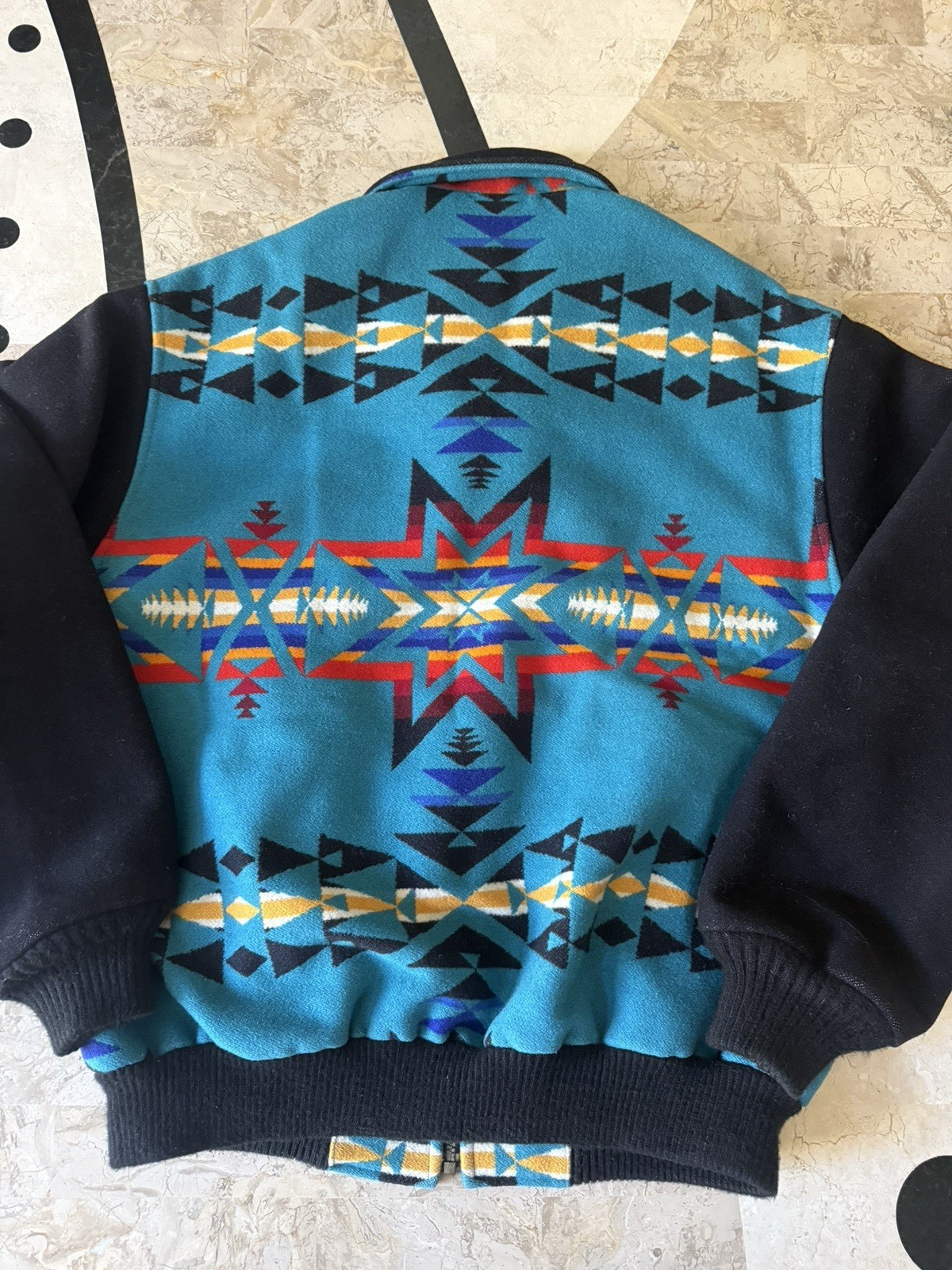 Pendleton Indian Aztec Print Wool MULTICOLOR WEST… - image 3