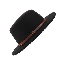 Retro Flat Hat Men's Cap Black Fedora Hats for Women Dress Fashion