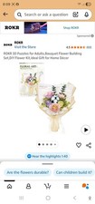 ROKR 3D Puzzle Bouquet Flower DIY Kit, 117 Pieces, Floral Art, Multicolor