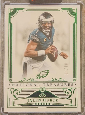 2025 National Treasures Jalen Hurts #79 Eagles 10/10 (Bookend /10)