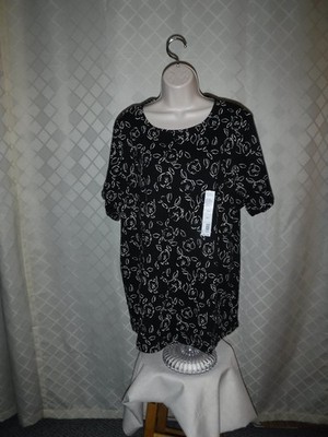 Size Plus Short Sleeve  Women's T-Shirts,4X,3X,2X,1X,Croft & Barrow ,Multi Color