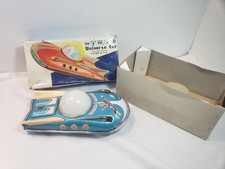 1960’s-70’s Universe Battery Operated Tin Litho Space Car- Original Box-works