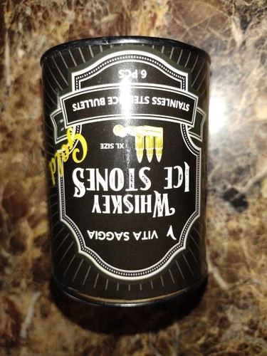 Bullet Whiskey Ice Stones Gift Set-6 Pcs Stainless Steel Whiskey Ice Cubes