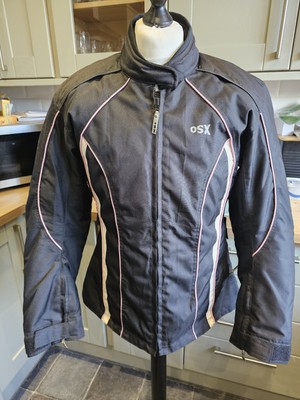 OSX Butterfly Motorrad Biker Jacke pink & schwarz Gr. 16 optisch warm Rüstung