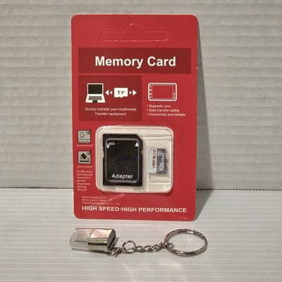 128GB Micro SD Card TF Card Class 10 I,  w/ USB 3.0 Adapter Keychain