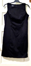 FLASH SALE! Womens AGB Petite Classic Sleeveless Dress 10P Medium BLACK STRETCH