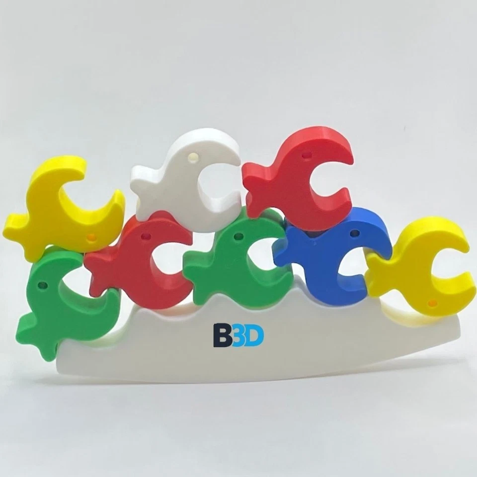 Fish Balance Game 3D Printed Educational Focus Game for Children, Adults Gift - Image 2 of 2