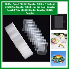 Crystal Clear 2x3 Inch Zip Bags - 200 Pack for Organized Jewelry  Small Items