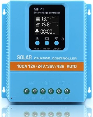 4800W 100A MPPT Solar Charge Controller 12V/24V/36V/48V Battery PV Regulator USB