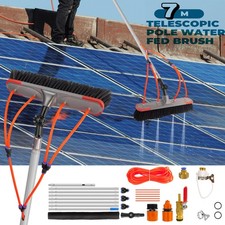 Teleskop Waschb&uuml;rste Wasseranschluss 7m Fenster Solar Anlage Reinigung cleaning