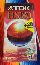 3 TDK HS 180 Video Cassettes New Factory Sealed