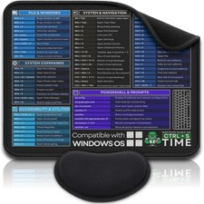 Winos Compatible Computer Shortcuts Mouse Pad for Windows - Wrist Rest Incl...
