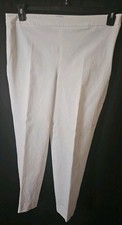 Talbots White Chatham Crop Pants Size 14 Side Zip