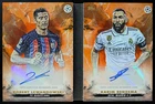 2022-23 Topps Inception UEFA BENZEMA/LEWANDOWSKI 3/5 Dual Auto Orange Booklet