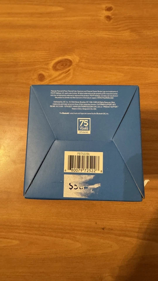 New Polaroid Mini Wireless Rechargeable Portable Bluetooth Speaker Color Blue - Image 2 of 3