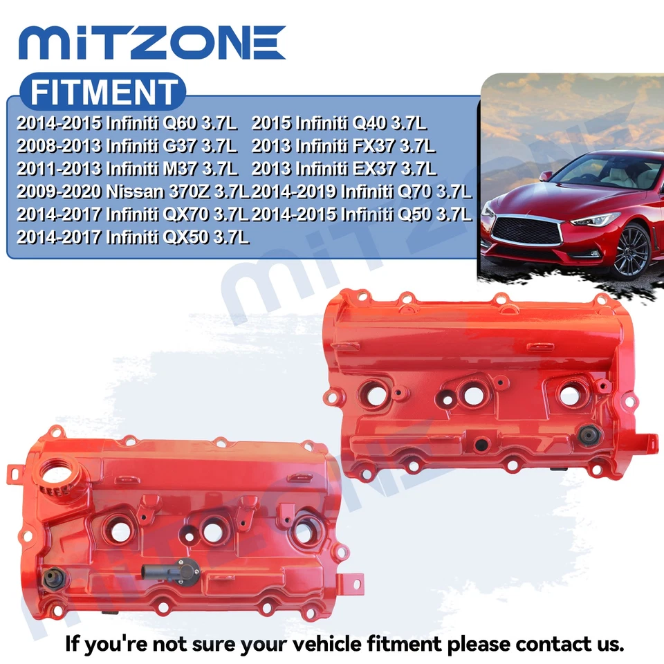 Cubierta de válvula para Infiniti 08-13 G37 14-17 QX70 QX50 14-19 Q70 14-15 Q60 Q50 3,7 L Foto 2 de 4