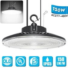 150W 277-480V Commercial LED High Bay Lights Warehouse Barn Garage Shop Lighting