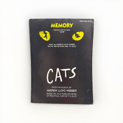Andrew Lloyd Webber Memory Cats Sheet Music 1981 Hal Leonard USA Piano Vocal