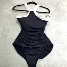 Lauren Ralph Lauren Bel Air High Neck One Piece Swim Size 16 New