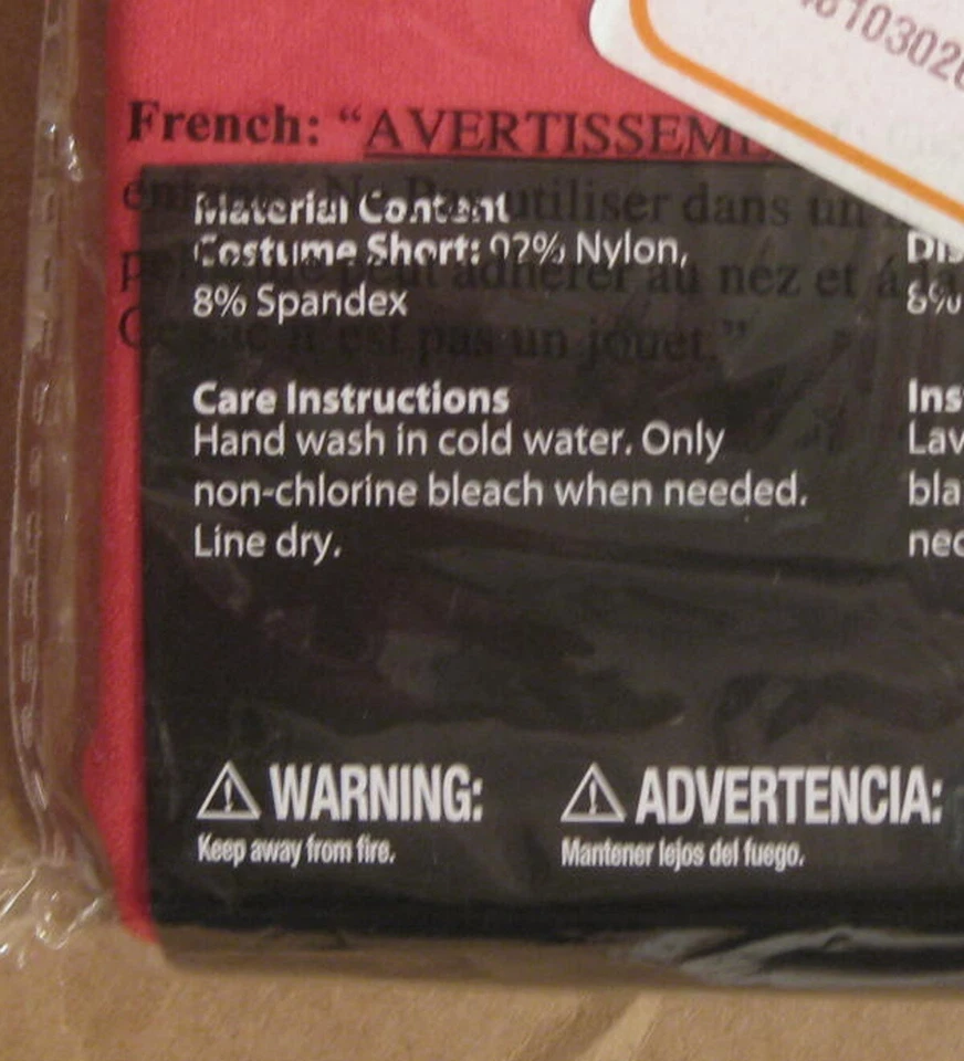 Disfraz Pantalones Cortos Adulto Mujer Accesorio de Vestir Rojo M-L 8-14 Nuevo con Etiquetas Foto 4 de 4