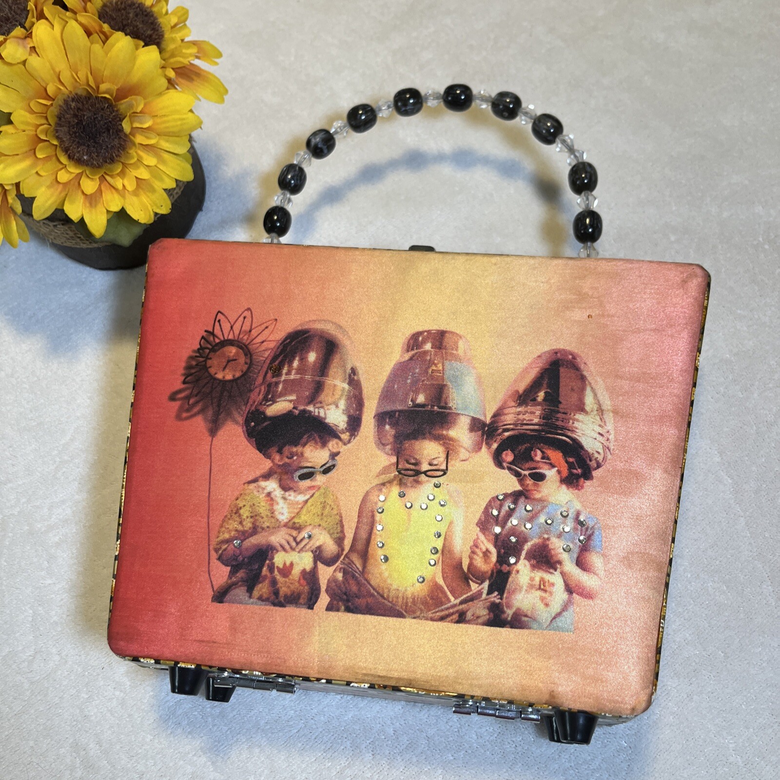 Handmade Cigar Box Rectangular Shape Handbag - image 1