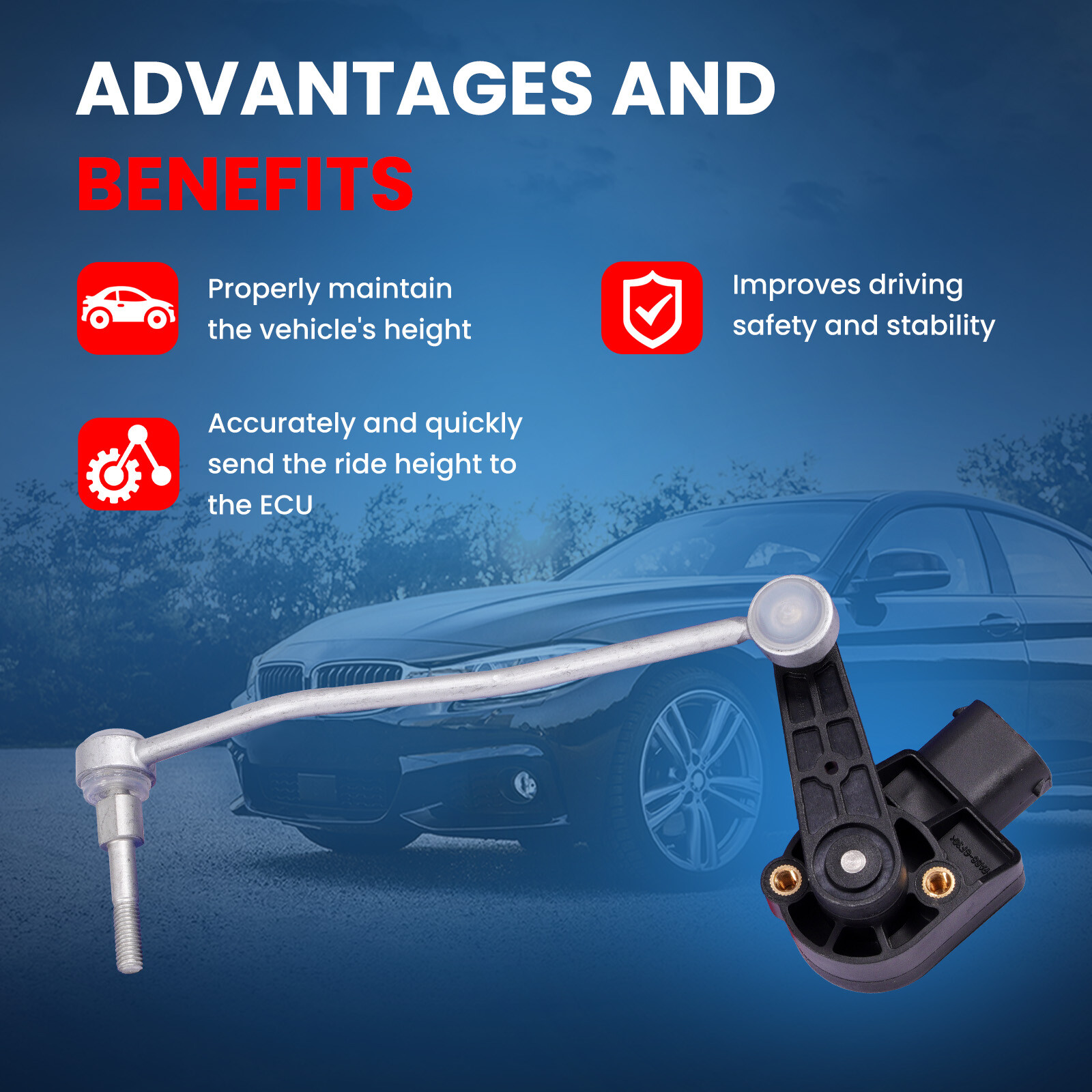 2x Front L&R Ride Height Level Sensor for Audi A8 Quattro S8 Bentley Continental