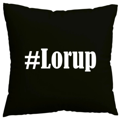Kissenbezug #Lorup I love Lorup Schwarz 138883