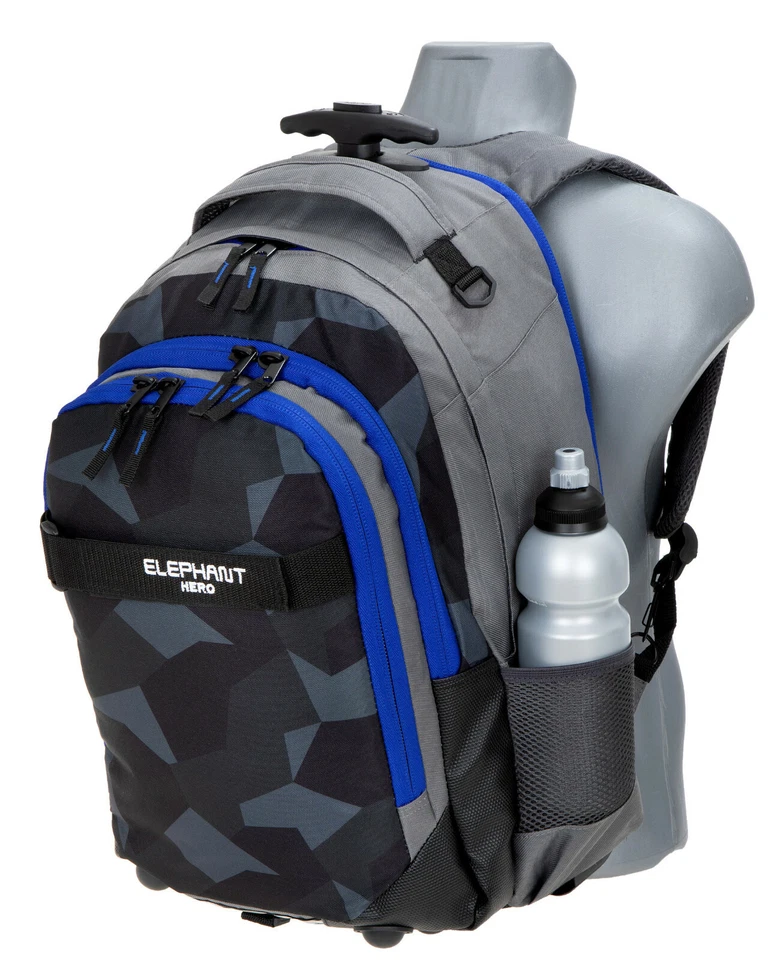 2T Set Trolley Elephant Hero Signature Schultrolley + Tasche 12771 Cyber Camo BL - Bild 3 von 4