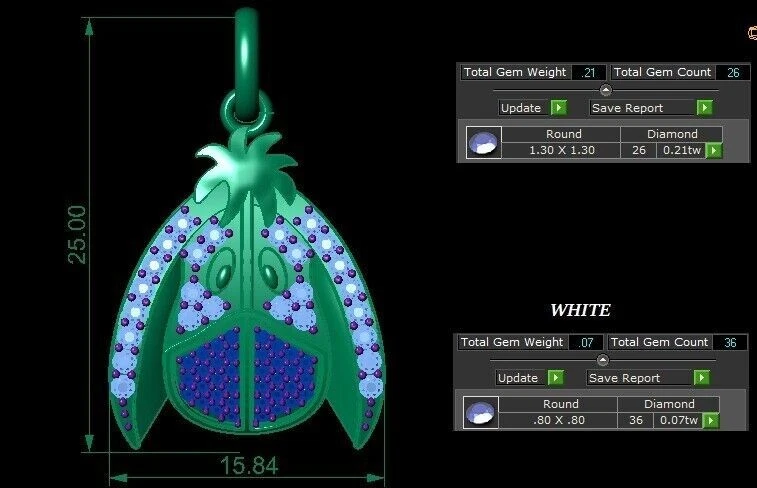 0.5 Ct Round Simulated Amethyst Women's Eeyore Pendant 14K Two Tone Gold Plated - Image 4 of 4