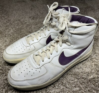 Original RARE 1983 Air Force 1 White Purple Vintage Size 14 Game Worn