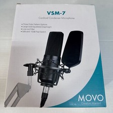 Movo VSM-7 Large Diaphragm XLR Studio Cardioid Condenser Microphone